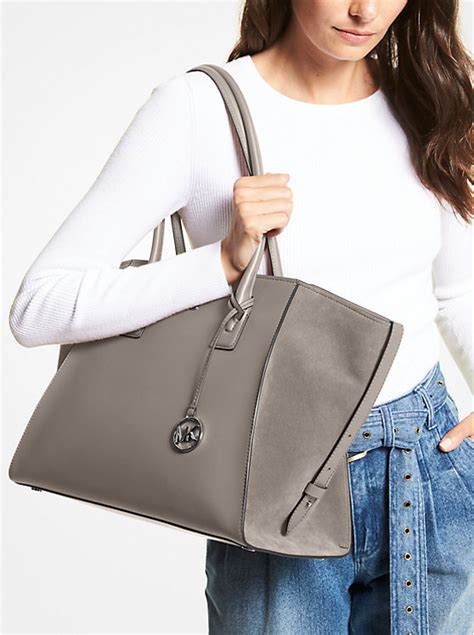 michael kors avril tote|Michael Kors Avril Extra Large Top Zip Tote .